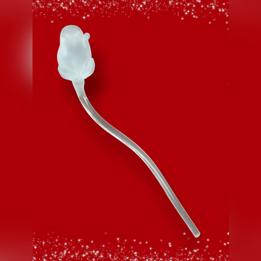Frog-Shaped Clear Drink Stirrer